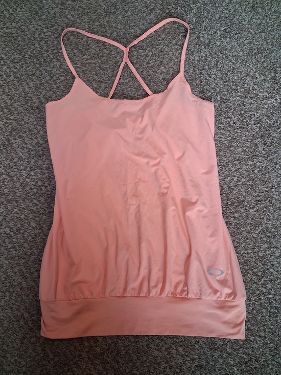Oakley Tops - Oakley Light Coral Athletic Tank with Laser-Cut Accent